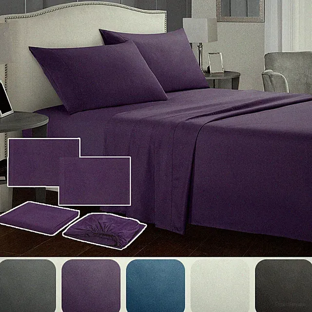 1800 Series 4 Piece Bed Sheet Set Hotel Luxury Ultra Soft Deep Pocket Sheets Se