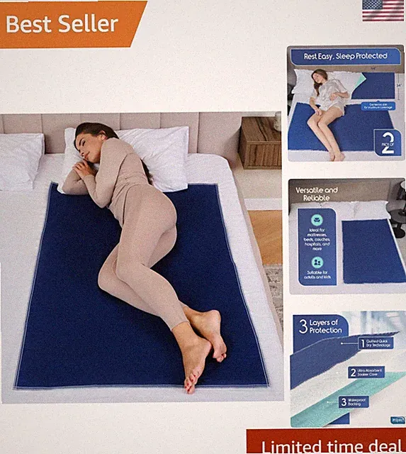 2-Pack Extra Large Waterproof Mattress Protector 34x54 - Comfortable & Washable