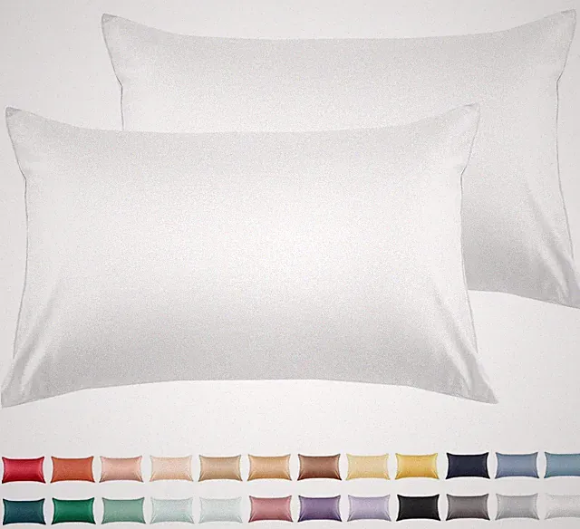 20x26 Inches, Soft Long Staple Cotton Pillowcases Breathable White