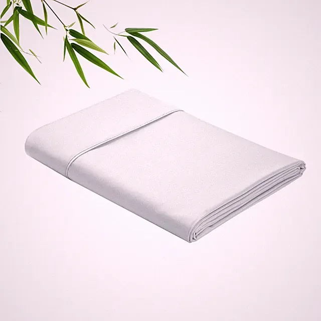 Bamboo Viscose Flat Sheets Only, 400 Thread Count Sateen Weave King Size Flat...