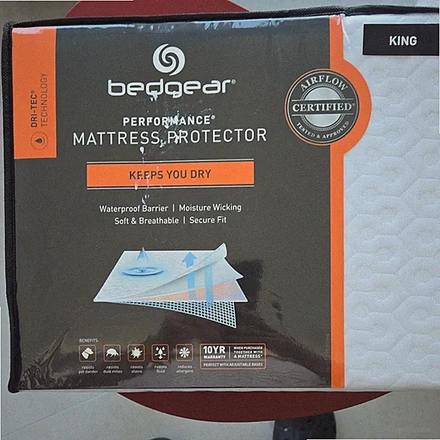 Bedgear King Performance Mattress Protector DRI-TEC Technology Waterproof