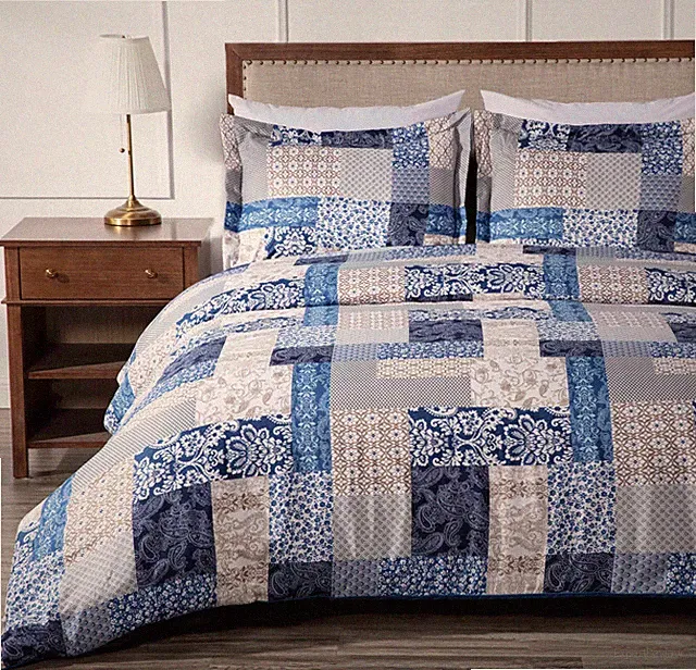 Chezmoi Collection Bedding Set Printed Floral Patchwork Paisley Comforter Set