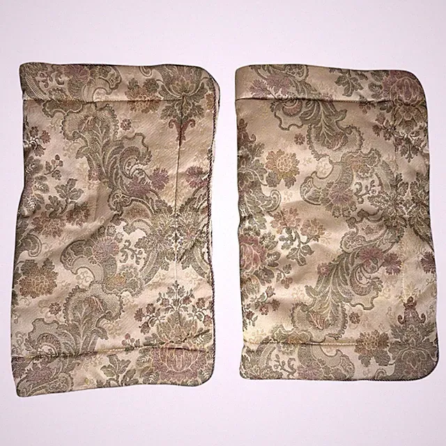 Croscill Home Damask 2 King Floral Pillow Shams Beige Pink Green Rope Trim 25x32