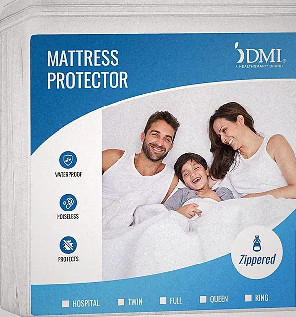 DMI Waterproof Mattress Protector, Pad, Queen, White