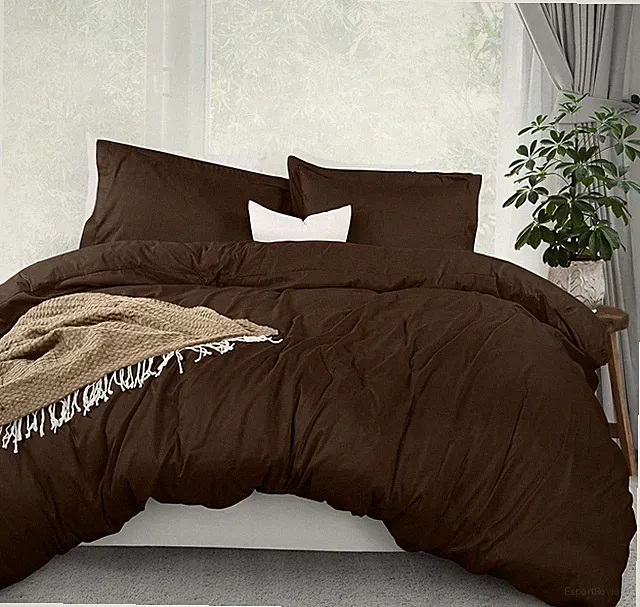 Duvet Cover Queen Size - 3 Piece with Zipper Closure - 1