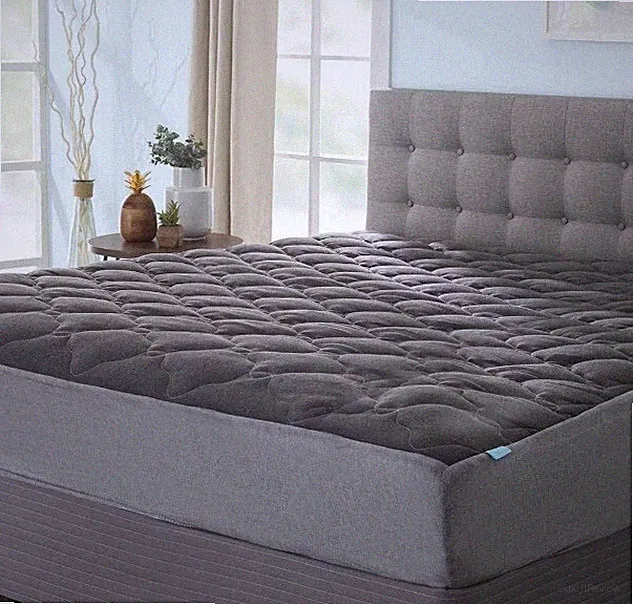 eLuxury Midnight Extra Plush Mattress Pad ~ Midnight Gray ~ California King NEW
