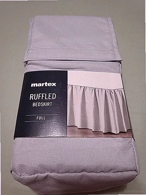 MARTEX Full Ruffled Light Grey BedSkirt/ Microfiber BedSkirt/54x75x15 In