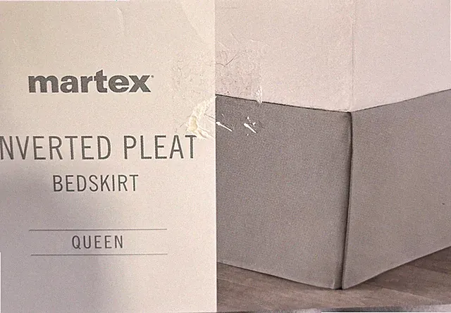 MARTEX Microfiber Bedskirt-Inverted Pleat-QUEEN-Grey 60x80x15in, New