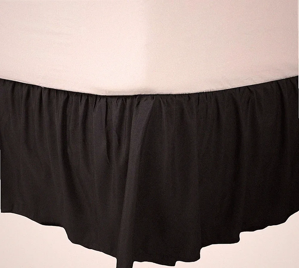 Queen Ruffle Bed Skirt | Easy Fit Bed Skirts | Microfiber Bed Skirt | 15 Inch Dr