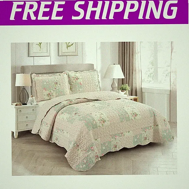Reversible Patchwork Quilt - Soft Bedspread