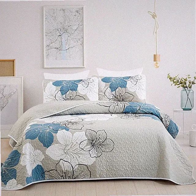 Soft Lightweight Bedspread with Pillow Shams - King