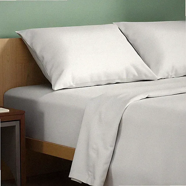 Soft Organic King Sheets, Percale Weave, 4 PC Set, White