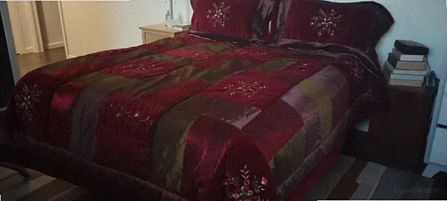 Unique Velvet and Litmus Silk Patchwork/Ribbon Embroidery Comforter w/2 Shams
