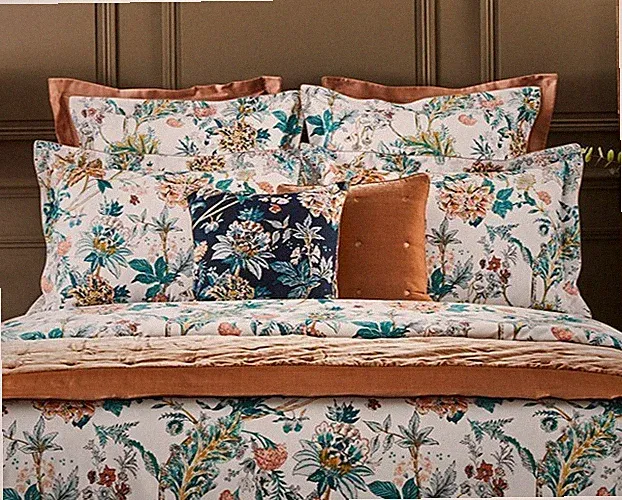 Yves Delorme Iosis GOLESTAN Square Decorative Pillow Cover Woven Tapestry Navy